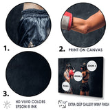 Two Female Boxers Fighting - Sport Boxer Canvas Wall Art