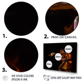 Professional Boxer Training Isolated On Black - Sport Boxer Canvas Wall Art