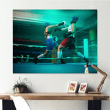 Female Boxers Boxing In The Gym - Sport Boxer Canvas Wall Art