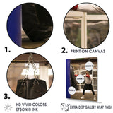 Side View Boxer Of Practicing With Punching Bag - Sport Boxer Canvas Wall Art