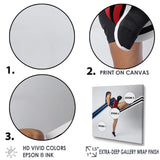 Woman Enjoying Boxing - Sport Boxer Canvas Wall Art