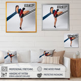 Woman Enjoying Boxing - Sport Boxer Canvas Wall Art