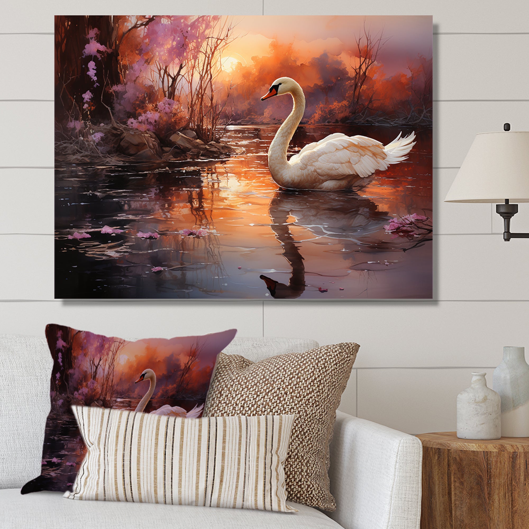 Mystic Dawns Swan - Swans Wall Art Prints