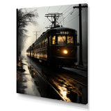 Train In The Dusk Charm In Winter - Train Canvas Wall Art