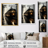 Train In The Dusk Charm In Winter - Train Canvas Wall Art