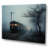 Mystic Train Charm In Winter Photo - Train Canvas Wall Art