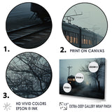 Mystic Train Charm In Winter Photo - Train Canvas Wall Art