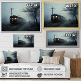 Mystic Train Charm In Winter Photo - Train Canvas Wall Art