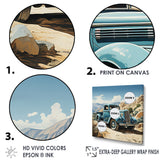 Blue Vintage Pickup In Nevada - Pickup Truck Canvas Wall Art