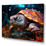 Abstract Aquatic Journey - Turtle Home Decor Art
