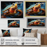 Abstract Representation Of A Turtles Aquatic Jour - Turtle Canvas Wall Art