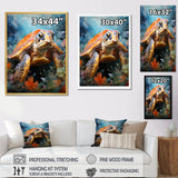 Abstract Representation Of A Turtles Harmony - Turtle Wall Decor