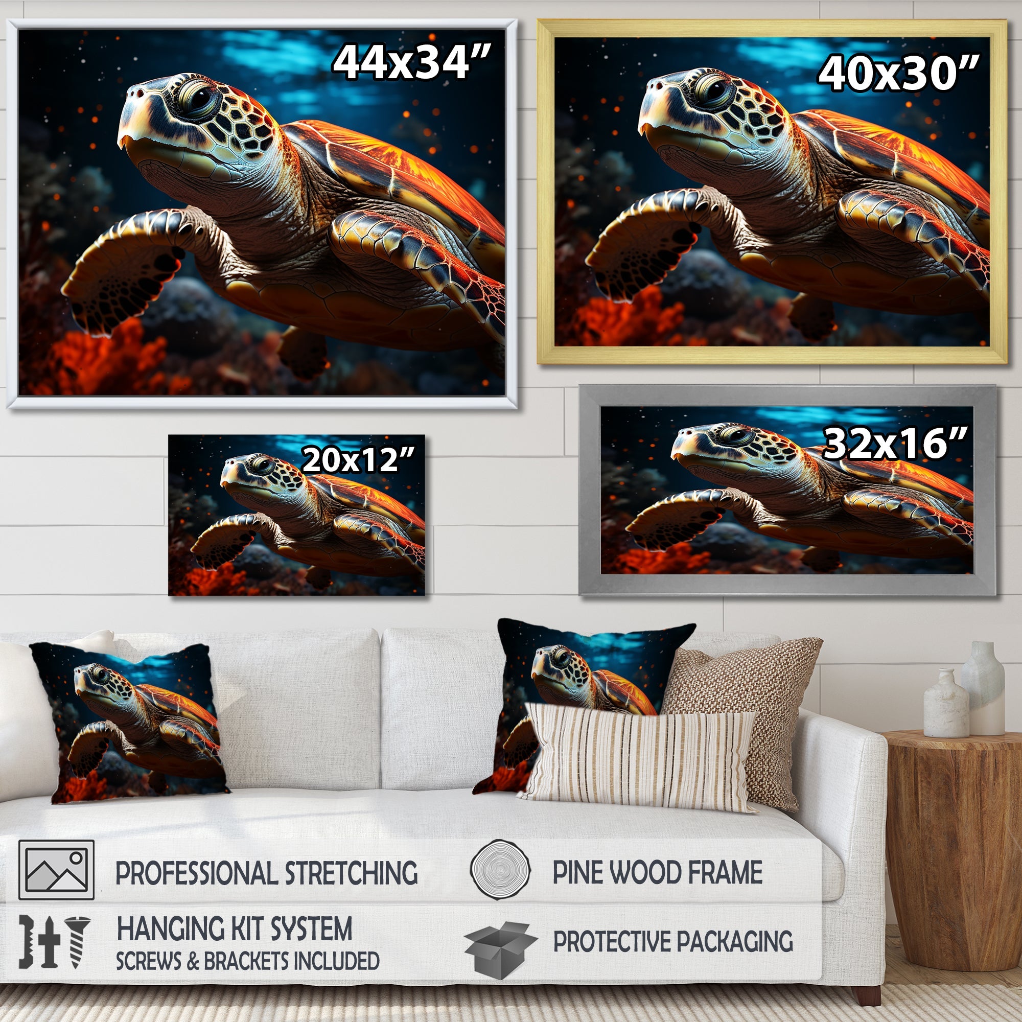 Abstract Representation Of A Turtles Serenity - Turtle Wall Art Prints