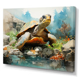 Contemporary Marine Life - Beige Turtle Wall Art