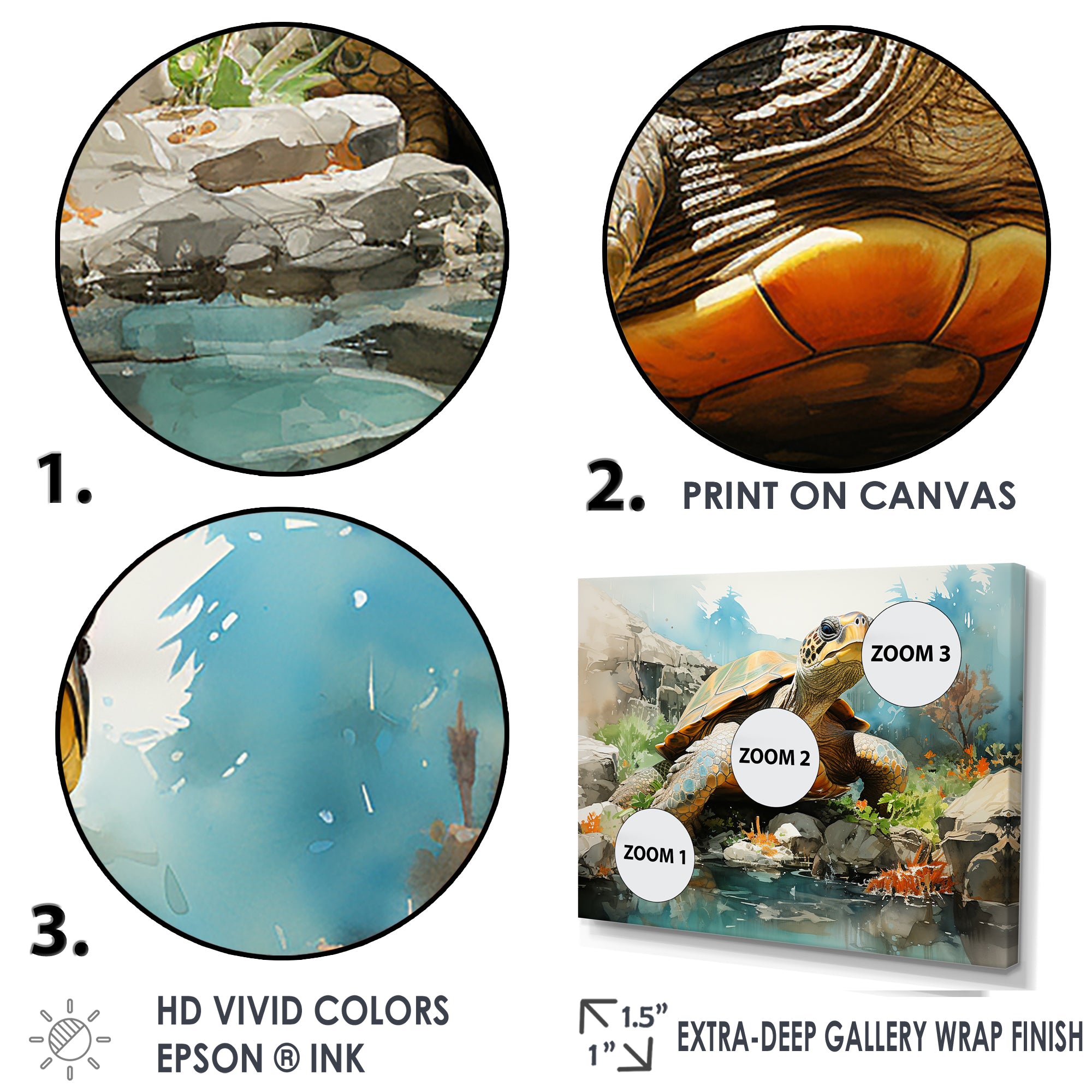 Contemporary Marine Life - Beige Turtle Wall Art