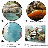 Contemporary Marine Life - Beige Turtle Wall Art