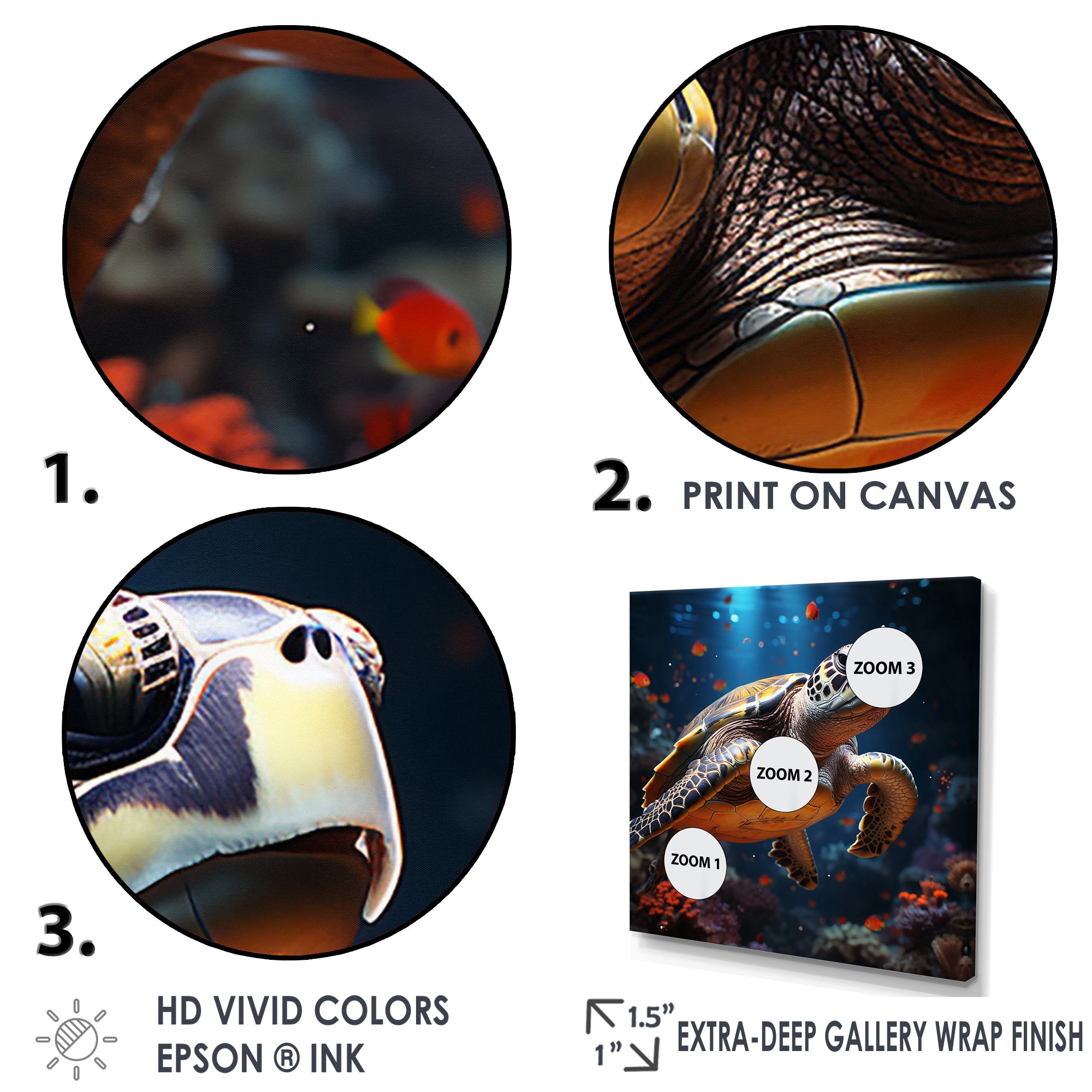 Cosmic Art Style Featuring A Turtle On A Cosmic - Turtle Large Canvas Wall Art