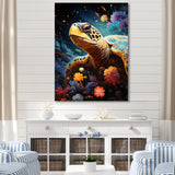 Cosmic Marine Journey - Turtle Living Room Wall Art