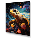 Cosmic Marine Journey - Turtle Living Room Wall Art