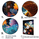 Cosmic Marine Journey - Turtle Living Room Wall Art