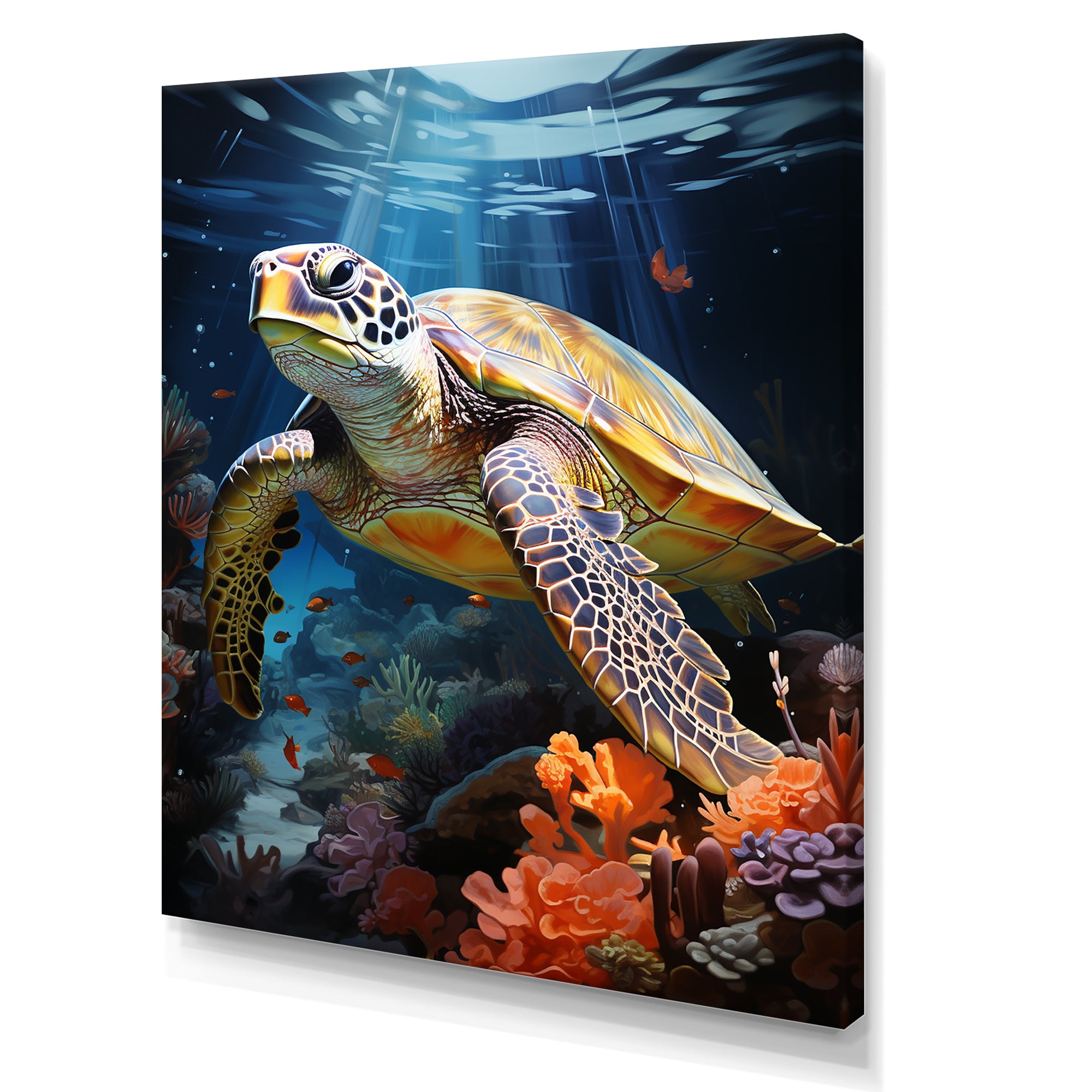 Dreamy Marine Encounter - Turtle Wall Decor