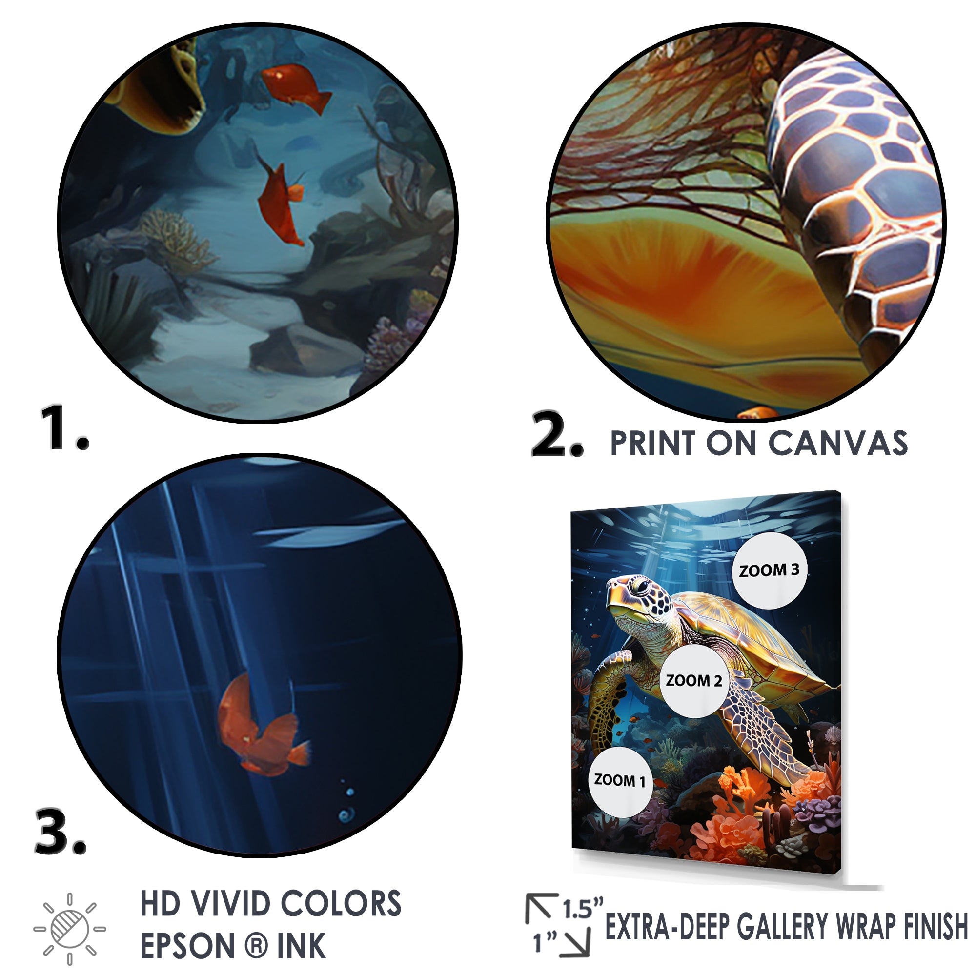 Dreamy Marine Encounter - Turtle Wall Decor