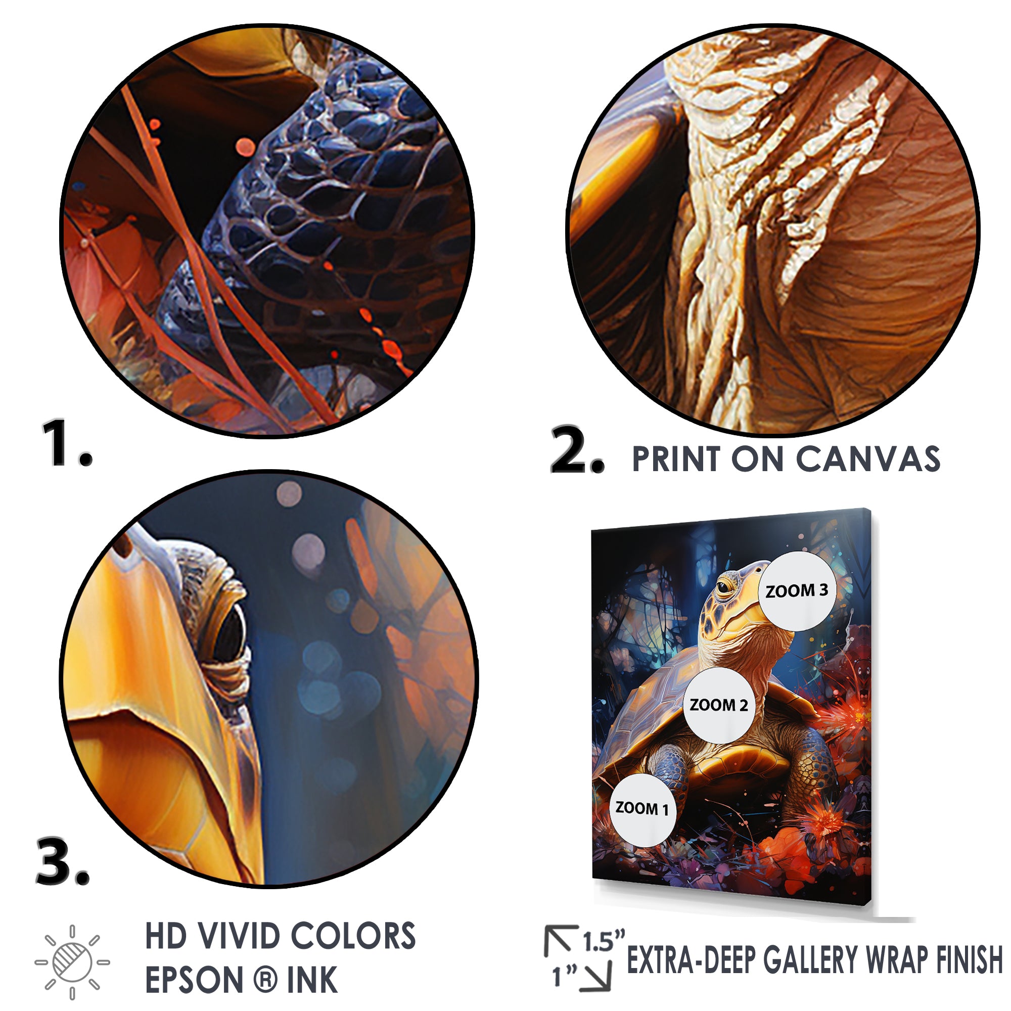 Expressionist Journey - Turtle Wall Art Prints