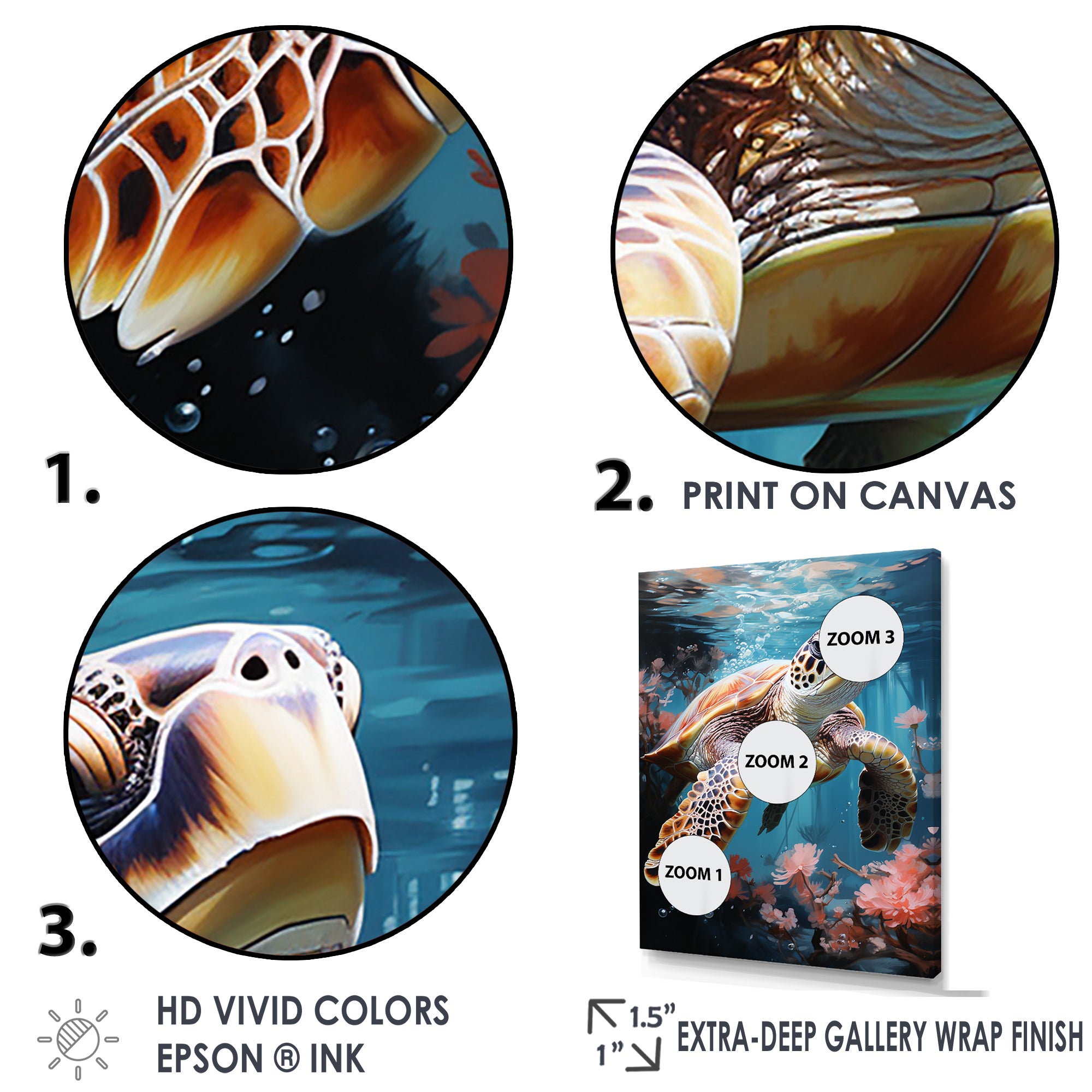 Playful Sea Turtle - Turtle Home Decor Art