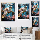 Playful Sea Turtle - Turtle Home Decor Art