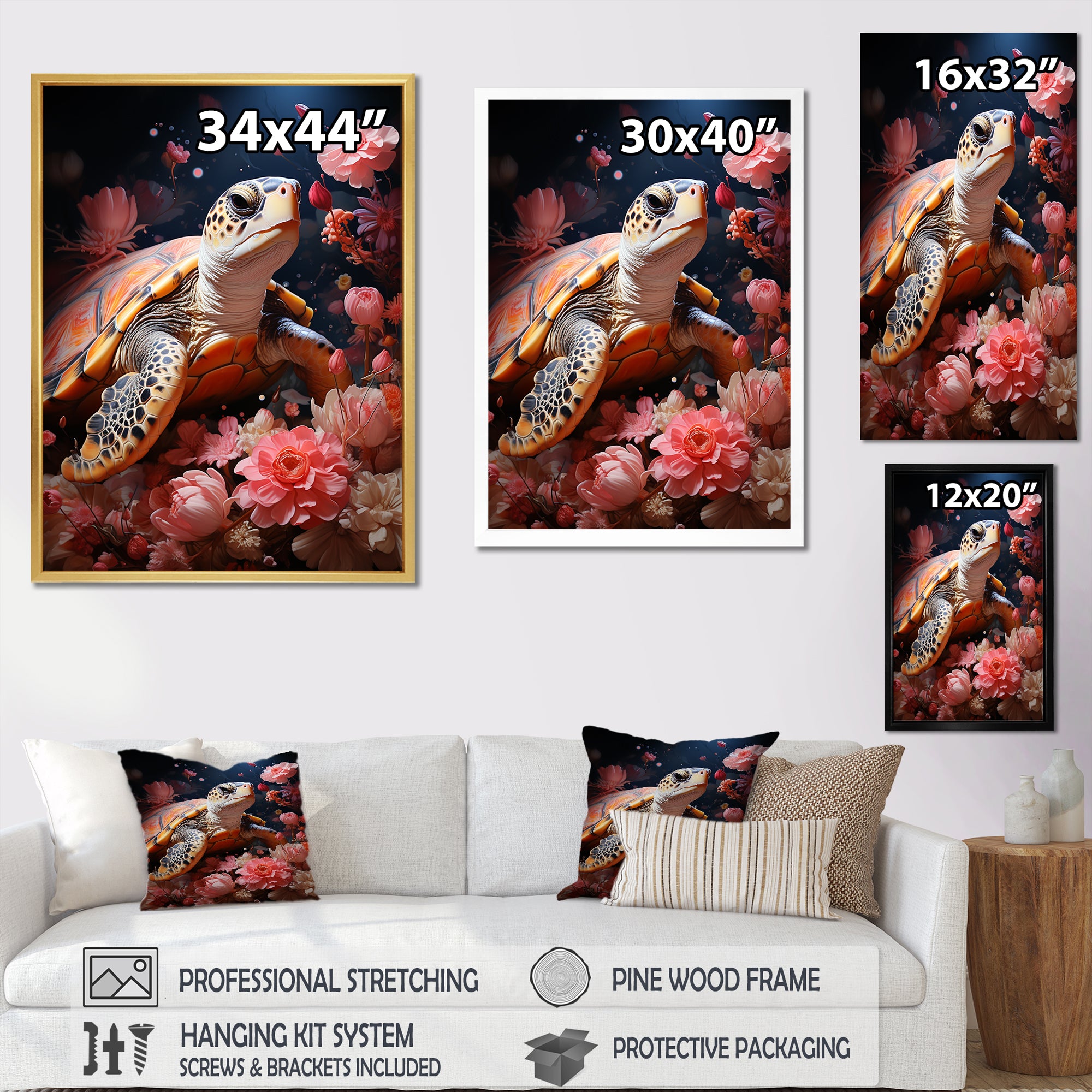 Romantic Solitude Turtle - Turtle Wall Decor