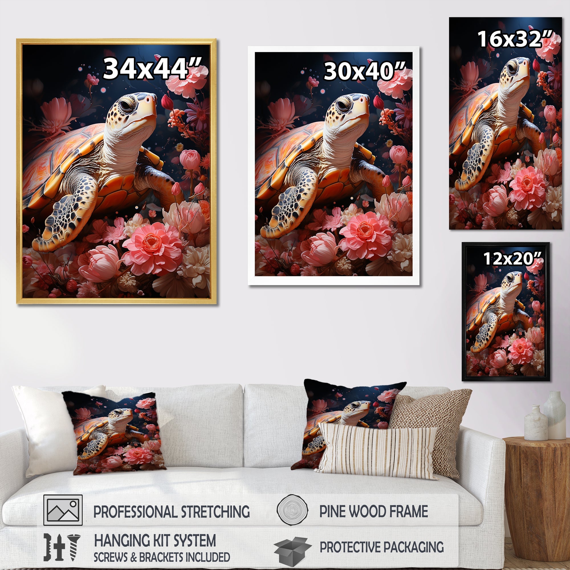Romantic Solitude Turtle - Turtle Wall Decor