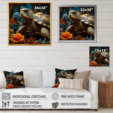 Symbolic Wisdom - Turtle Large Canvas Wall Art