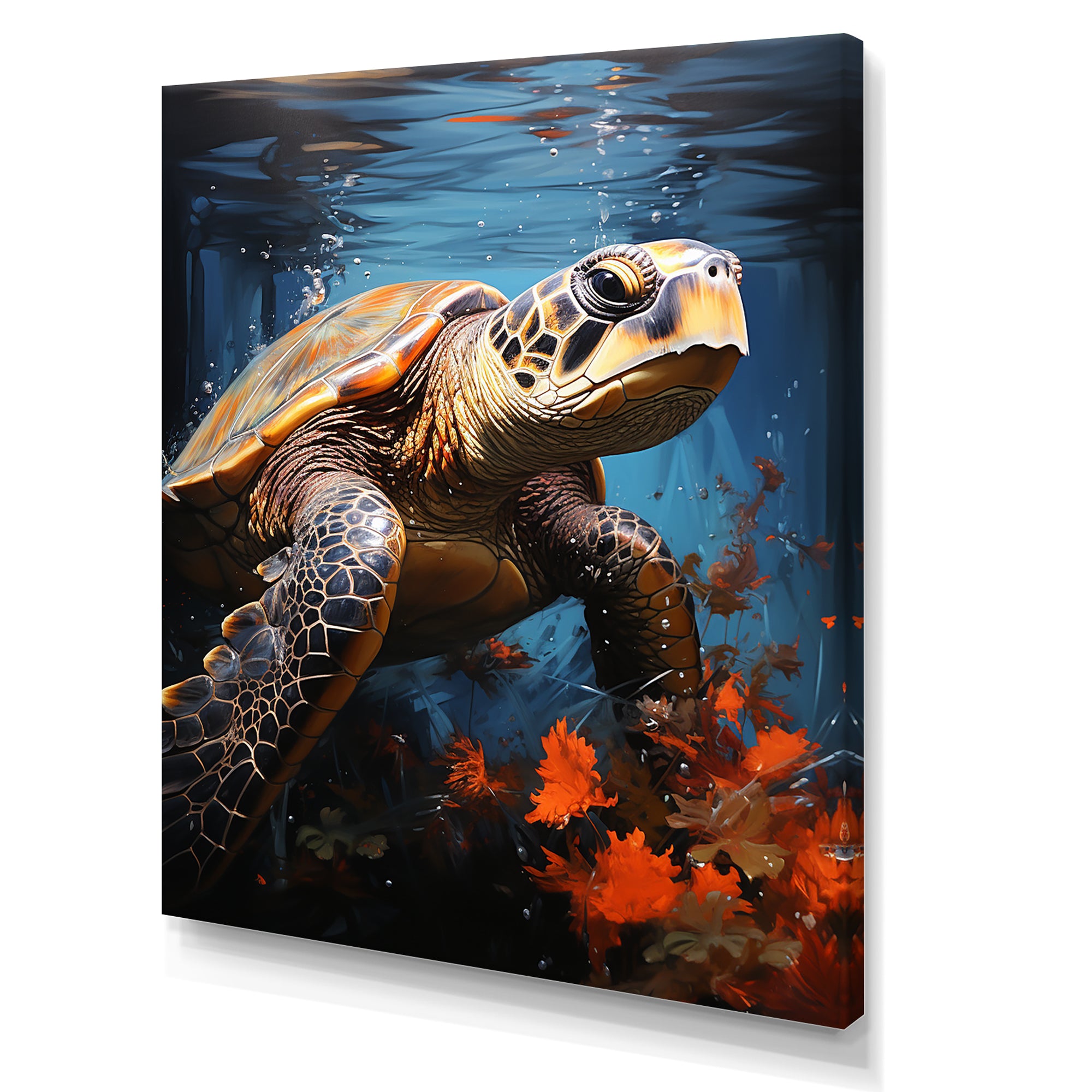 Urban Aquatic Explorer - Turtle Bedroom Wall Art
