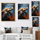 Urban Aquatic Explorer - Turtle Bedroom Wall Art