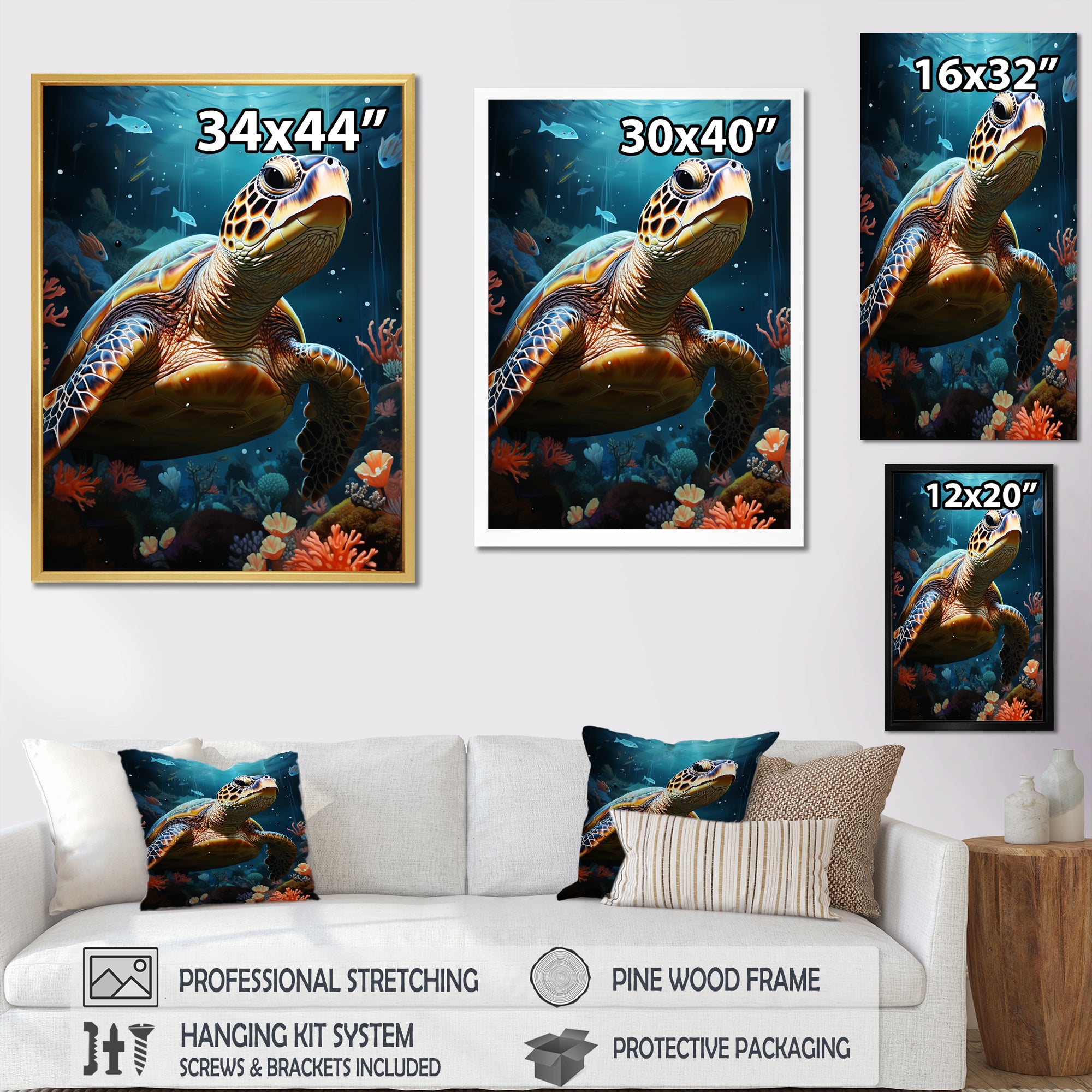 Whimsical Ocean Explorer - Turtle Wall Decor