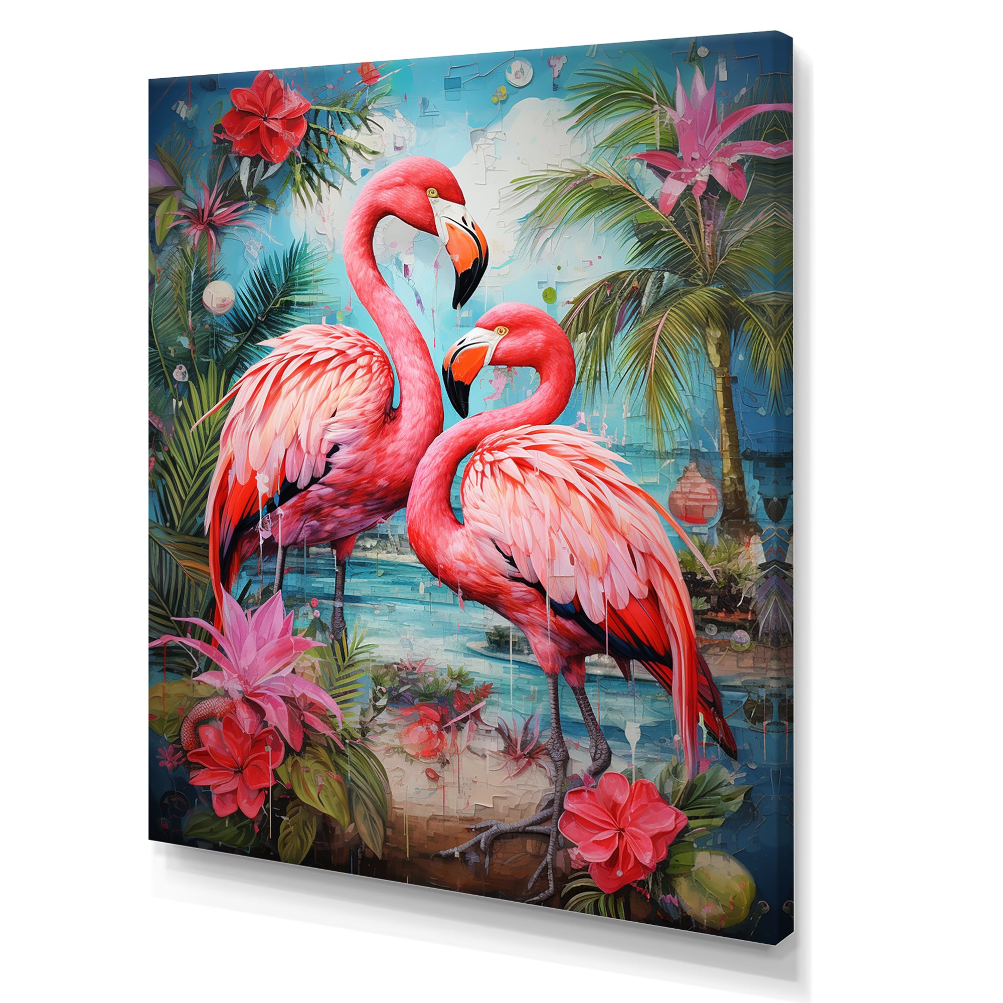 Flamingo Tropical Territories - Flamingo Canvas Wall Art