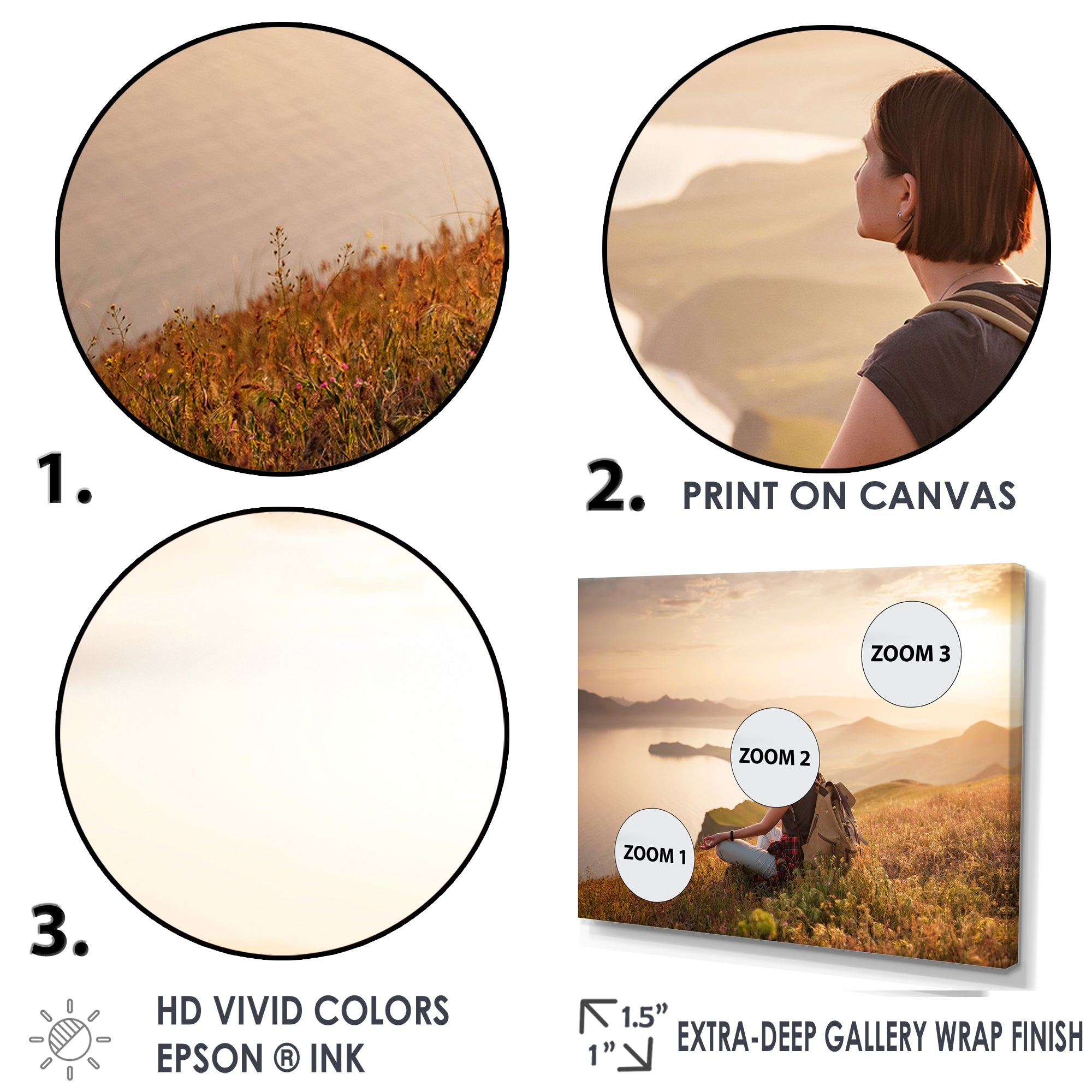 Relaxing Woman Hiking - Hiking Canvas Wall Art