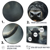 minimalism black Yaks snapshot - Yaks Framed Canvas Art