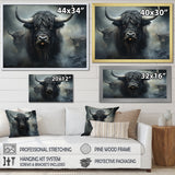 minimalism black Yaks snapshot - Yaks Framed Canvas Art