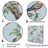 Chinoiserie Birds and Peonies - Bird Bedroom Wall Art