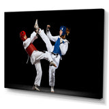 Fight Of Taekwondo Photo - Martial Arts Canvas Wall Art