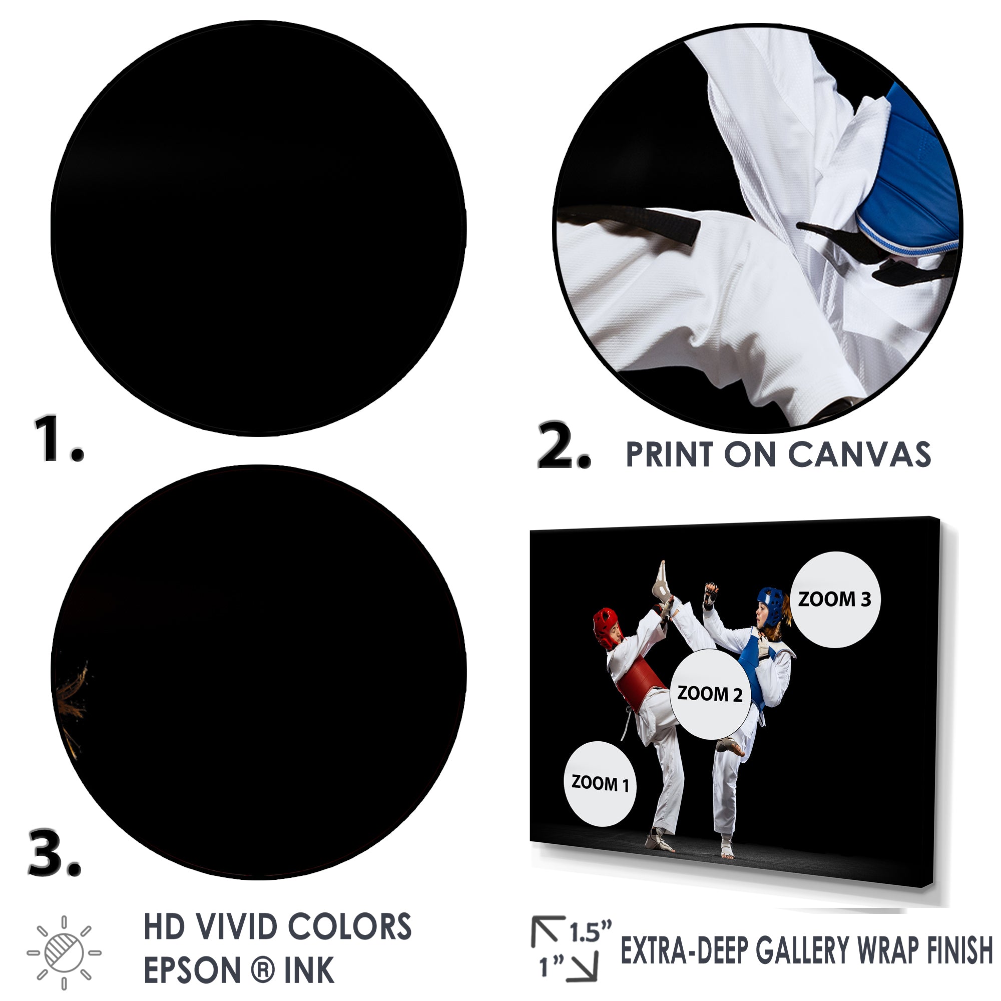 Fight Of Taekwondo Photo - Martial Arts Canvas Wall Art