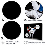 Fight Of Taekwondo Photo - Martial Arts Canvas Wall Art