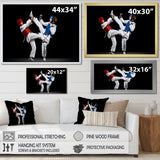 Fight Of Taekwondo Photo - Martial Arts Canvas Wall Art