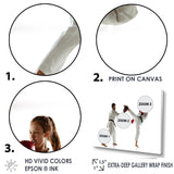 Practicing Combat In Martial Art - Martial Arts Canvas Wall Art