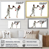Practicing Combat In Martial Art - Martial Arts Canvas Wall Art