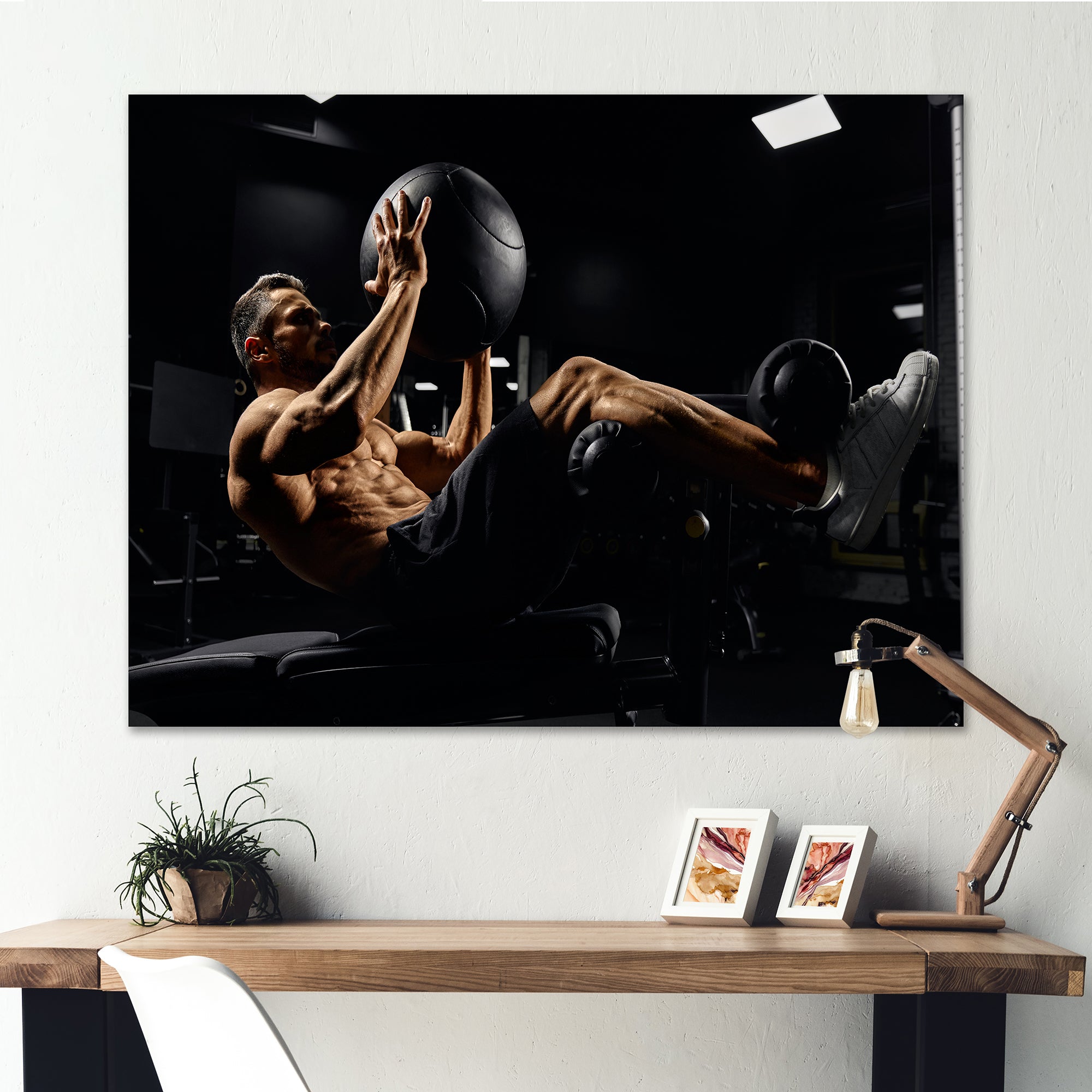 Gym Body In Action - Aerobic & Bodybuilding Canvas Wall Art