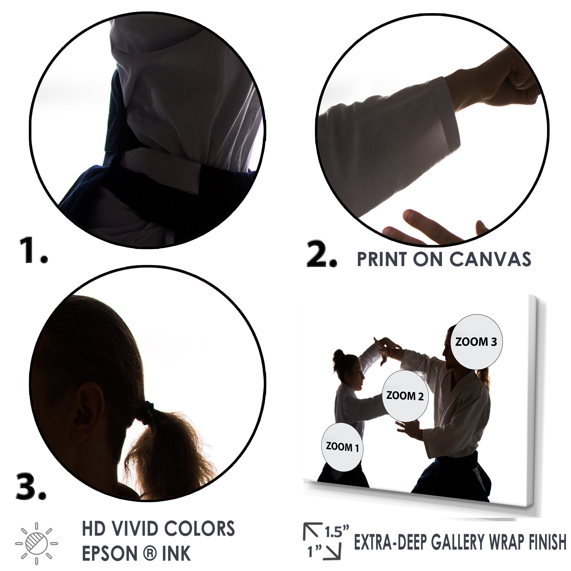 Woman Martial Arts Fight Training Studio - Martial Arts Canvas Wall Art