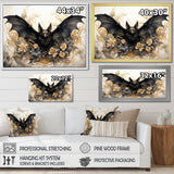 Minimalist Bat Silhouette - Black Bat Wall Art