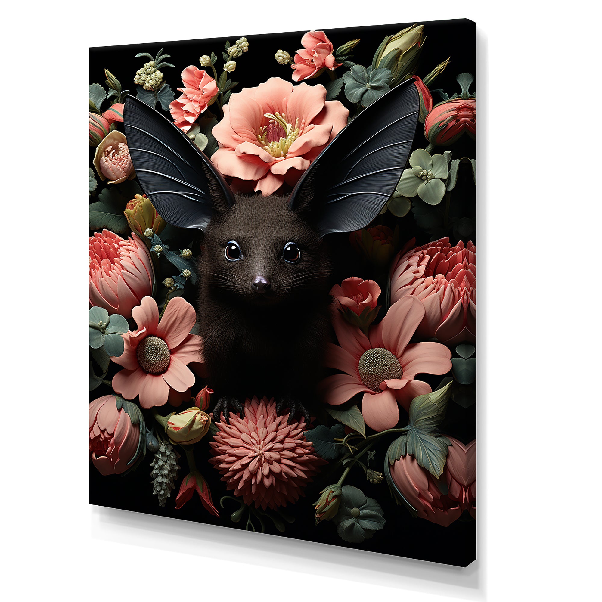 Surreal Bat Fantasy - Bat Framed Canvas Art